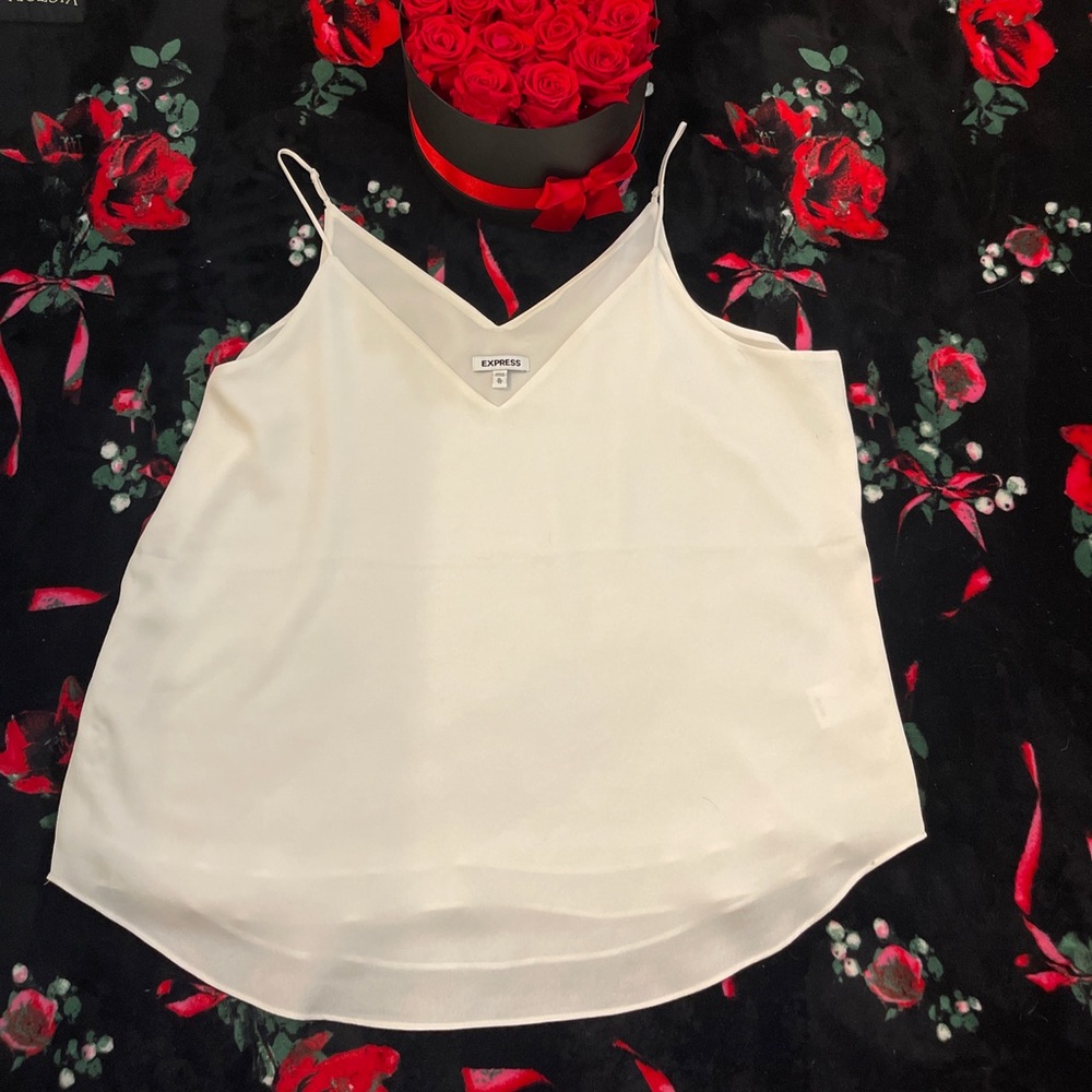 Express double layer slightly see through dress tank.